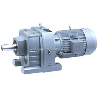 Helical geared motor