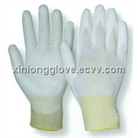 13 Gauge Palm Fit Gloves Coated with White PU