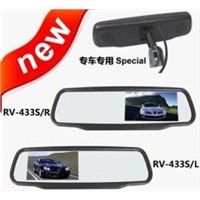 4.3inch original rear view mirror monitor,AV signal auto detect power on/off