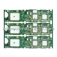 6-layered Immersion Ni/Au Circuit Board with 1.6mm Board Thickness, Used for Mobile Phone Boards