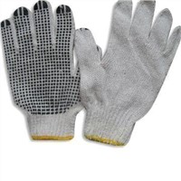 Black Dotted PVC Safety Hand Gloves, Various Colors are Available