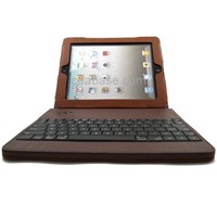 Bluetooth Keyboard with Leather Case for iPad 2