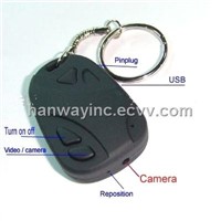 Car key camera with dvr