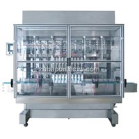 Full-automatic straight line type piston filling machine