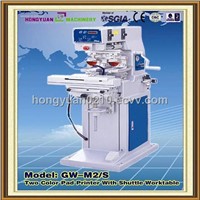 GW-M2/C two color pad printing machine with conveyor