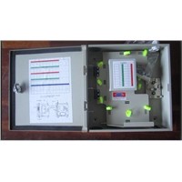 Indoor/Outdoor optic fiber cable distribution box with splitter
