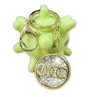 KC0018 Gold  plating of car keychains promotion gift
