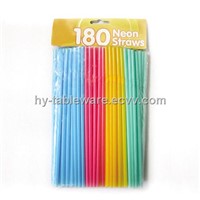 Neon Flexible Straws 180PK