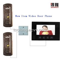 New Item Video Door Phone Kits with 2 Outdoor Unit +2pcs Rainproof Pinhole Camera