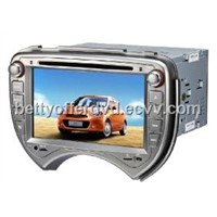 Nissan March in dash car dvd player with gps navigation/Bluetooth/Radio/Touch Screen
