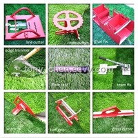 The complete tool set for the professional installation of synthetic grass