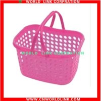 a single handle plastic shopping basket