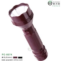 plastic LED rechargeable flashlight torch lite