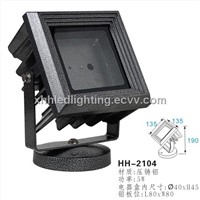 popcorn silver finishing color led garden light with special design square casing