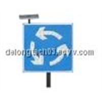 roadway safety direction outdoor solar panel traffic signal sign