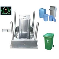 wheeled outside plastic dustbin mould injection mould