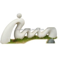word sculptures, abstract text, abstract sculpture