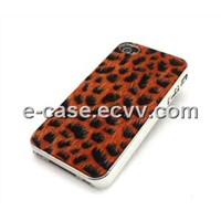 Crystal Mobile Phone Cover for iPhone 4s, with Leopard Line Pattern Design