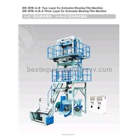 2-layer co-extrusion blowing film machine, HDPE, LDPE, LLDPE extrusion blow machine, film extruder