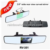 3.5'' digital rear view mirror with two video input