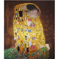 Chinese handmade silk embroidery art painting The Kiss