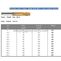 Cutting Tools Taper Shank End Mill Long Length Series