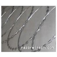 Flat razor barbed wire panel