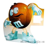 Funny cartoon cardboard advertising standee for candy