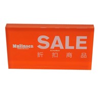 Garment and Footwear Promotion Acrylic Sign