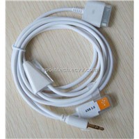 SB 3.5mm Aux Audio Data Transfer &amp;amp; Charger Cable Lead for Apple For iPod For iPhone