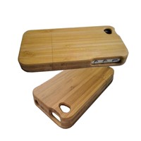 Side Cross Bamboo Case for iPhone 4/4S