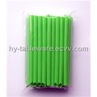 Straight Straws With Sharp Tip In Green