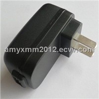 USB Power Adapter with 5W Output Power/US Plug/High Efficiency/Over-voltage/-current Protection