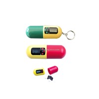 capsule shaped pill box with timer, capsule pill box with keychain, keychain pill box