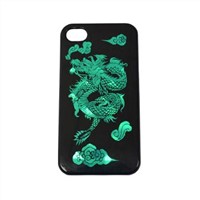 case for iPhone 4/4S, dragon pattern, electroplating laser pattern, Elegant, Personal