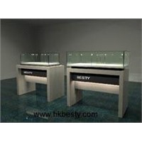 red glossy color watch showcase and jewelry counter display showcase