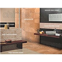 sandstone tile travertine mosaic bathroom project 10