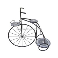 Bicycle wrought iron flower pot holder