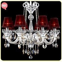 2012White Wine Transparent Color Glass Candle Shape Crystal Classical Chandelier (CHGC0271-8)