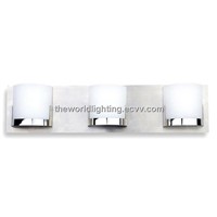 BL6012-Chrome Metal Stand Glass Cover Modern Bathroom Vanity Light with 3 Bulbs China