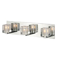 Chrome Metal Stand Glass Cover Modern Bathroom Vanity Light with 4 Bulbs (BL6007)