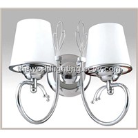 VC859-2W-Chrome Steel Stand Glass Cover Bathroom Vanity Light with 2 Lamps