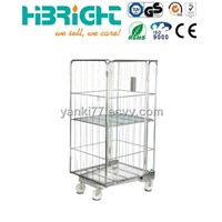 3 sided folding roll container with divider