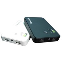 5000mAh 2 USB output Power Bank Portable External Battery Pack for ipad/iphone