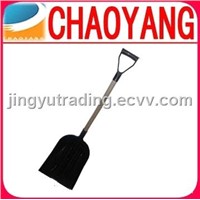 55.12-inch Black Heavy Duty Plastic Snow Shovel with D-Grip