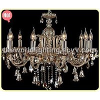 (CHGC0255-10) 2012 Hot Red Wine Color Glass Candle Shape Crystal Classical Chandelier