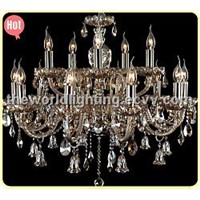 2012 Hot Red Wine Color Glass Candle Shape Crystal Classical Chandelier China (CHGC0255-10+5)