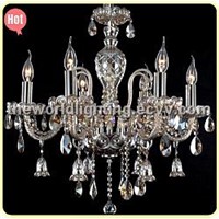 2012 Hot White Wine Color Glass Candle Shape Crystal Classical Chandelier China (CHGC0255-6)