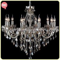 (CHGC0258-10)2012 Hot Red Wine Color Glass Candle Shape Crystal Classical Chandelier China