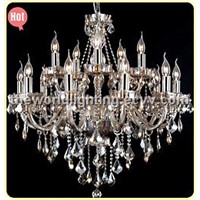 (CHGC0258-10+5) 2012 Hot Red Wine Color Glass Candle Shape Crystal Classical Chandelier